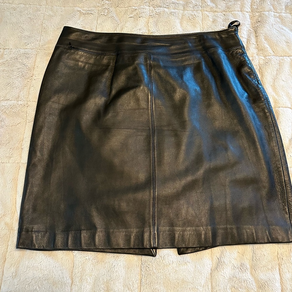 Lord & Taylor leather mini skirt